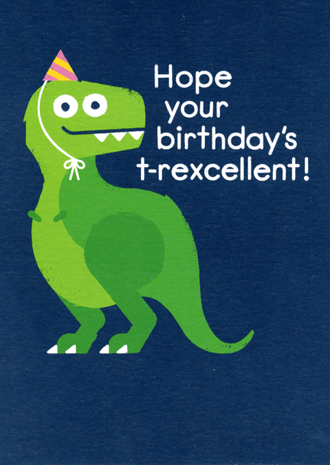 Birthday CardUK GreetingsComedy Card CompanyT-rexcellent birthday