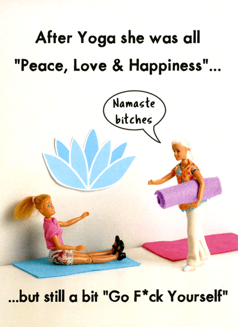 Bold & BrightComedy Card CompanyYoga - Peace, Love and Happiness