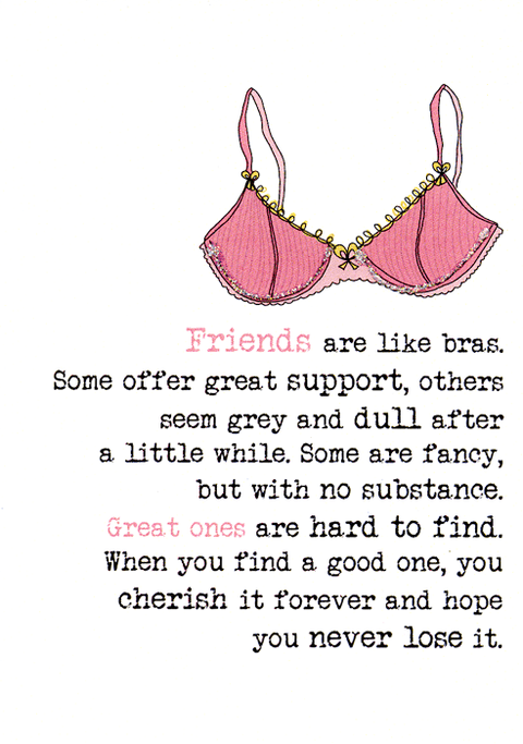 Funny CardsDandelion StationeryComedy Card CompanyFriends are like bras