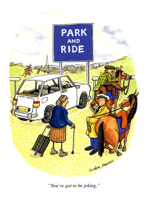 Funny CardsOliver PrestonComedy Card CompanyPark and Ride - Horse