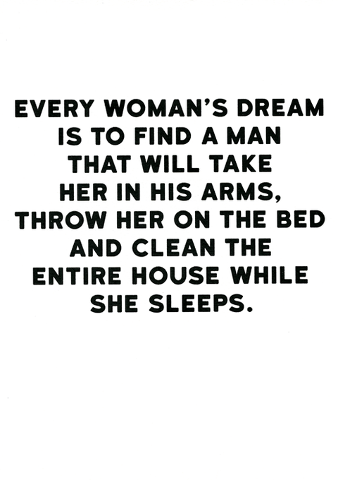 Funny CardsRedbackComedy Card CompanyEvery woman's dream