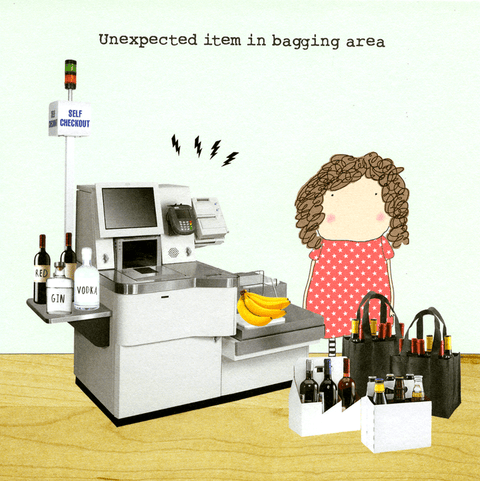 Funny CardsRosie Made a ThingComedy Card CompanyUnexpected item in bagging area