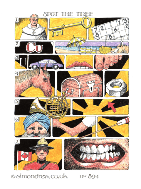 Funny CardsSimon DrewComedy Card CompanySpot the Sign of Zodiac and Spot the Tree