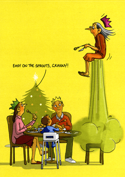 Funny Christmas cardsBrainbox CandyComedy Card CompanyEasy on the sprouts