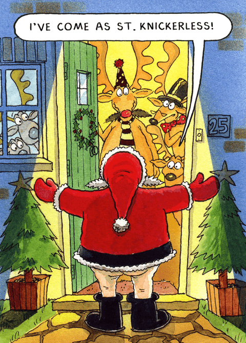 Funny Christmas cardsCharteris Christmas CardsComedy Card CompanySt. Knickerless