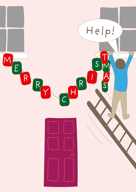 Funny Christmas cardsComedy Card CompanyComedy Card CompanyChristmas ladder