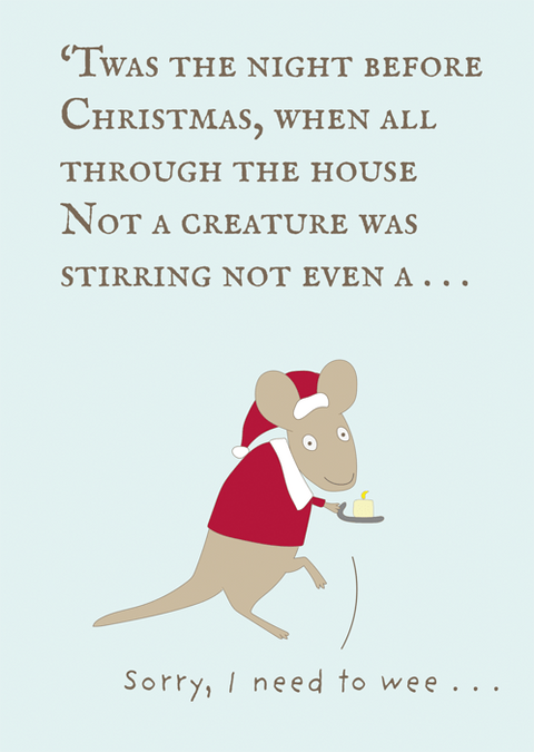 Funny Christmas cardsComedy Card CompanyComedy Card CompanyNot a creature was stirring