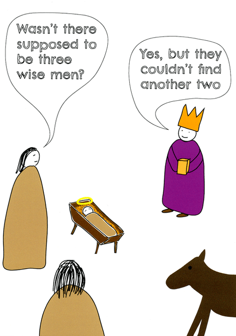 Funny Christmas cardsComedy Card CompanyComedy Card CompanySupposed to be Three Wise Men