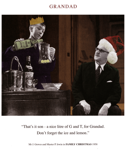 Funny Christmas cardsDrama QueenComedy Card CompanyChristmas - G and T for Grandad