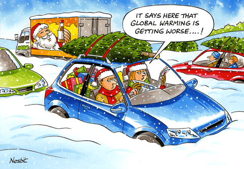 Funny Christmas cardsRainbow CardsComedy Card CompanyGlobal warming is getting worse
