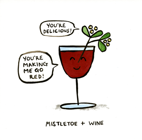 Funny Christmas cardsU StudioComedy Card CompanyMistletoe and Wine