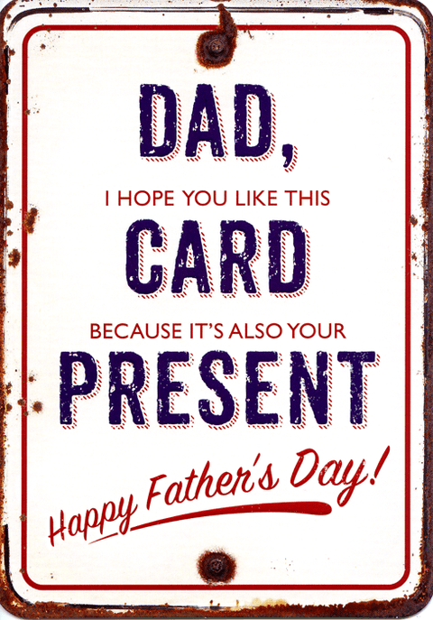Funny Father's Day CardsBrainbox CandyComedy Card CompanyDad, card is also your present