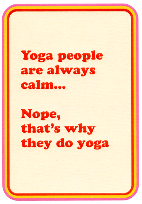 Funny Greeting CardCath TateComedy Card CompanyYoga people