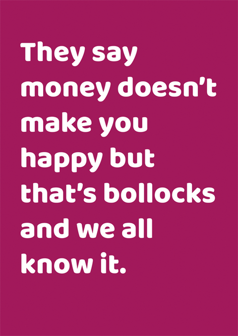 Funny Greeting CardComedy Card CompanyComedy Card CompanyMoney bollocks