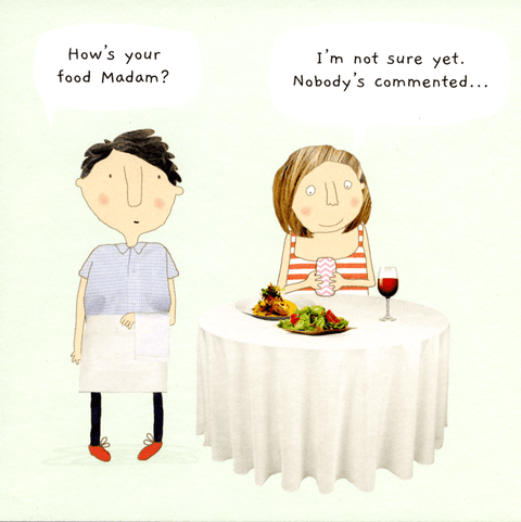 Funny Greeting CardRosie Made a ThingComedy Card CompanyHow's your food?
