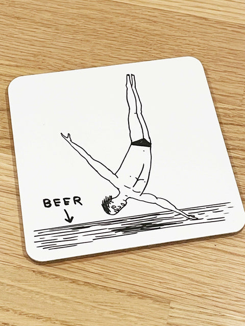 Humorous GiftBrainbox CandyComedy Card CompanyCoaster - Beer