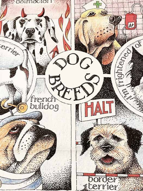 Humorous GiftSimon DrewComedy Card CompanyTea Towel - Dog Breeds