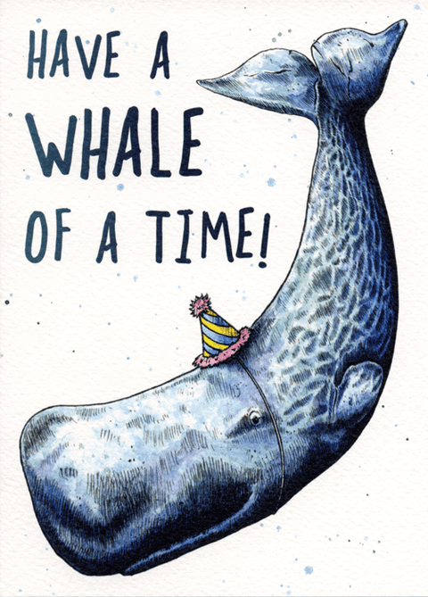 humorous greeting cardBewilderbeestComedy Card CompanyWhale of a time