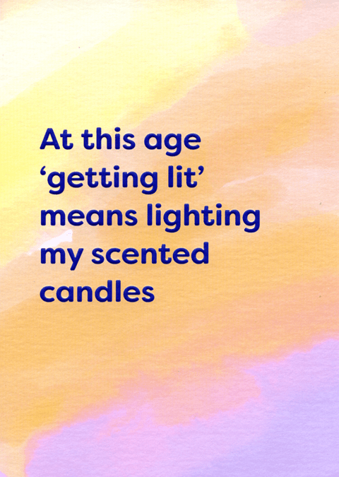 humorous greeting cardCath TateComedy Card CompanyGetting lit