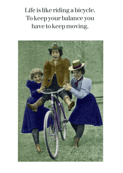 humorous greeting cardCath TateComedy Card CompanyLife is like riding a bike