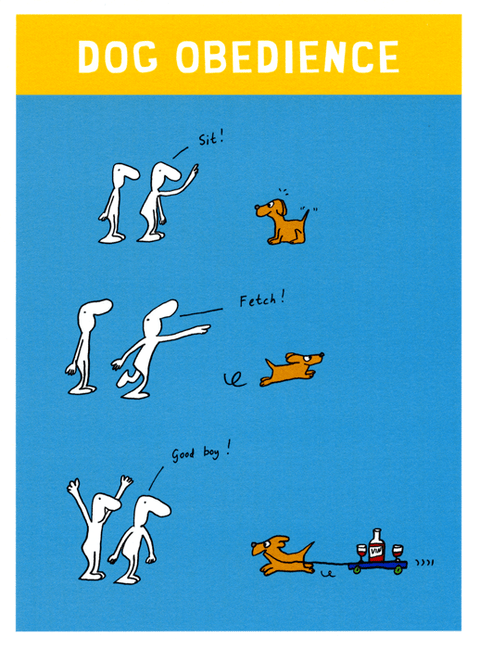 humorous greeting cardHarold's PlanetComedy Card CompanyDog Obedience