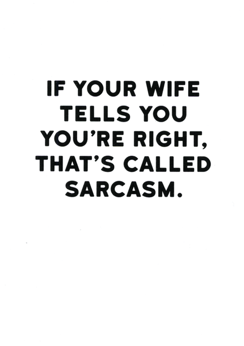 humorous greeting cardRedbackComedy Card CompanyCalled sarcasm