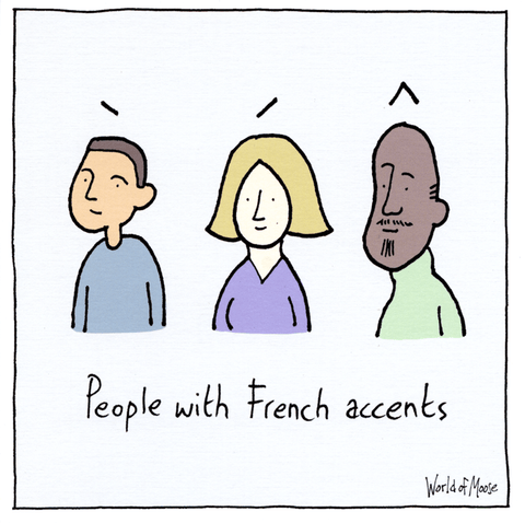 humorous greeting cardWoodmansterneComedy Card CompanyFrench accents