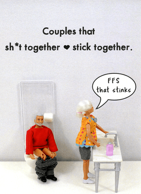 Love / Anniversary cardsBold & BrightComedy Card CompanyShit together, stick together