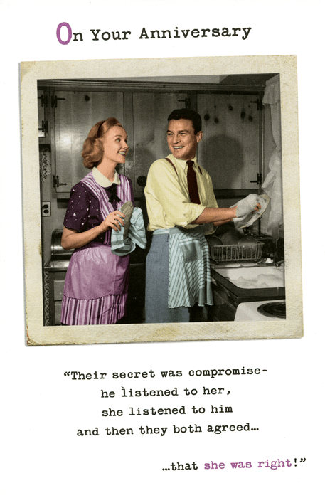 Love / Anniversary cardsUK GreetingsComedy Card CompanyAnniversary - she was right