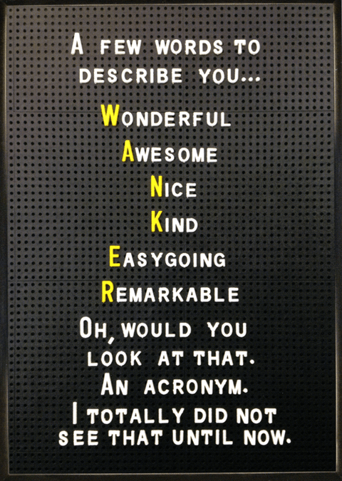 Rude CardsBrainbox CandyComedy Card CompanyA few words to describe you
