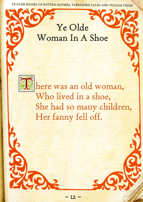 Rude CardsBrainbox CandyComedy Card CompanyYe Olde Woman in a Shoe