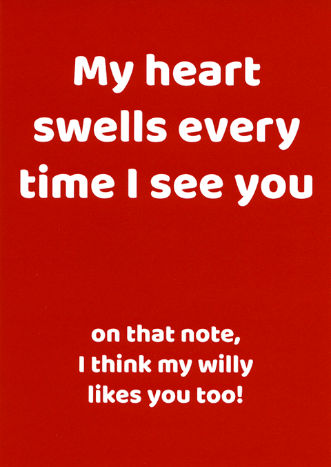 Valentines cardsComedy Card CompanyComedy Card CompanyHeart swells