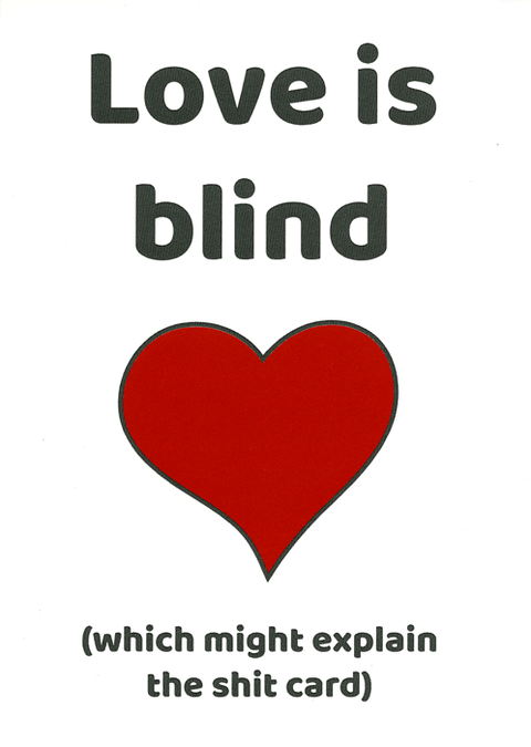 Valentines cardsComedy Card CompanyComedy Card CompanyLove is Blind