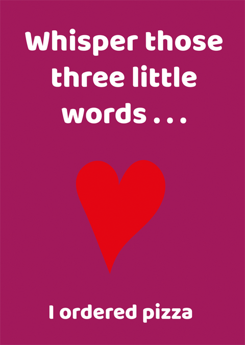 Valentines cardsComedy Card CompanyComedy Card CompanyThree little words