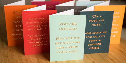 New hot foiled range by Comedy Card Company - Comedy Card Company