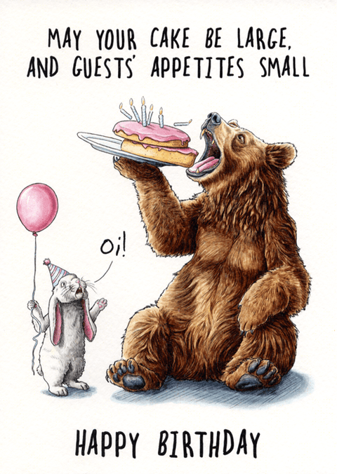 Birthday CardBewilderbeestComedy Card CompanyCake be large