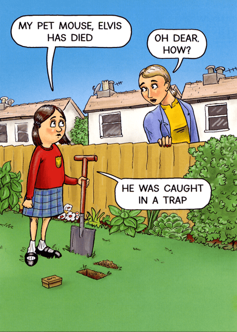 Birthday CardBottomlineComedy Card CompanyElvis - Caught in a trap