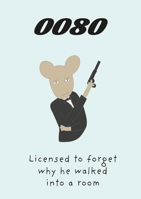 Birthday CardComedy Card CompanyComedy Card Company80th - Licensed to forget
