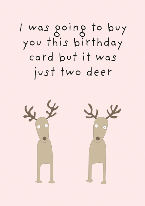 Birthday CardComedy Card CompanyComedy Card CompanyBirthday two deer