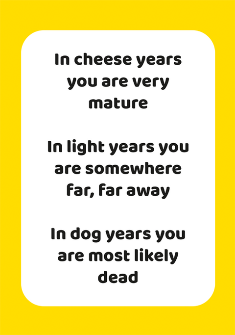 Birthday CardComedy Card CompanyComedy Card CompanyDog years