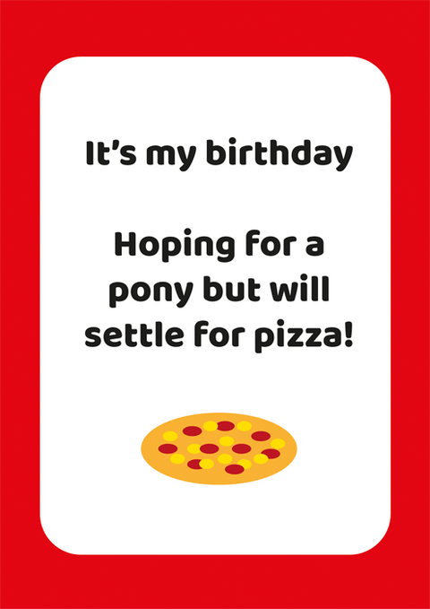Birthday CardComedy Card CompanyComedy Card CompanySettle for Pizza