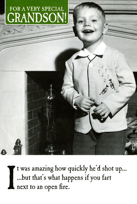 Birthday CardEmotional RescueComedy Card CompanyGrandson - Shot up