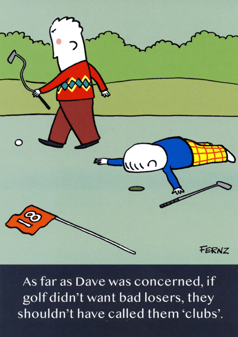 Birthday CardGreat British Card CompanyComedy Card CompanyGolf - Bad loser