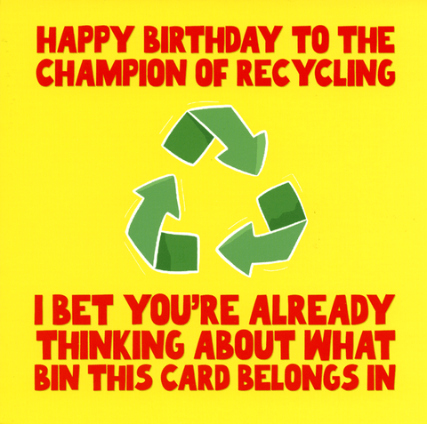 Birthday CardGreat British Card CompanyComedy Card CompanyRecycling champion