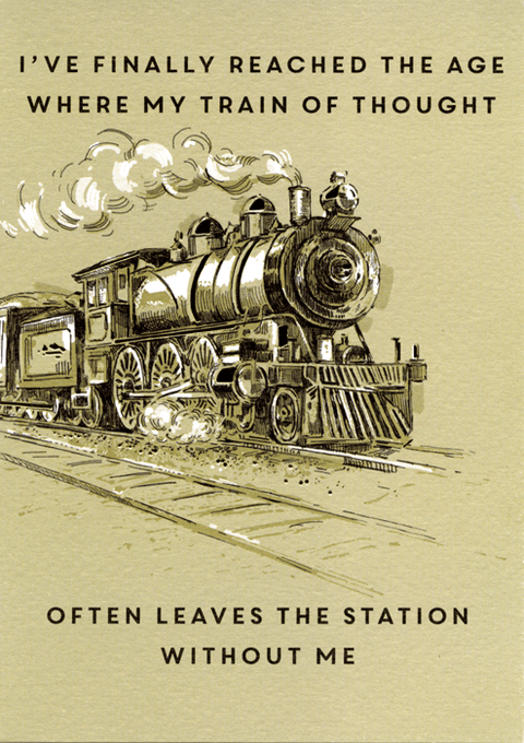 Birthday CardLingComedy Card CompanyTrain of thought