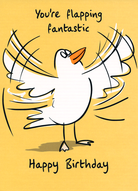 Birthday CardLucilla LavenderComedy Card CompanyFlapping Fantastic