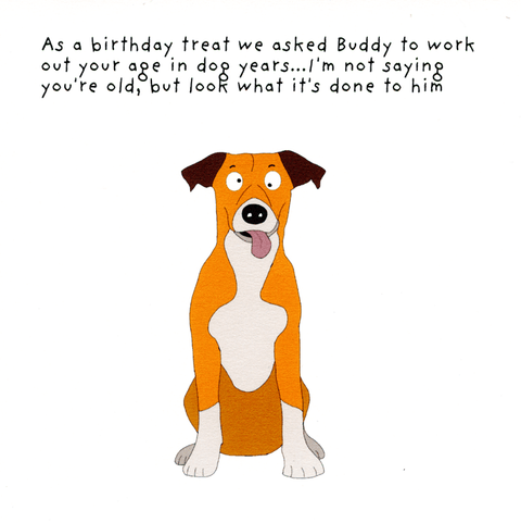Birthday CardNot at All JackComedy Card CompanyAge in dog years