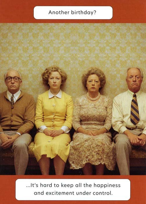 Birthday CardPaperlinkComedy Card CompanyKeep excitement under control