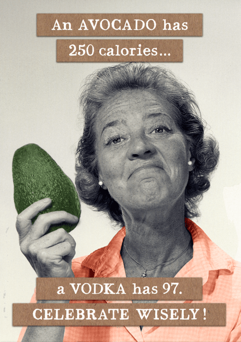 Birthday CardPigmentComedy Card CompanyAvocado v Vodka