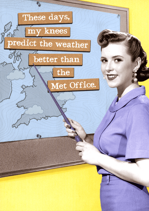 Birthday CardPigmentComedy Card CompanyKnees predict weather